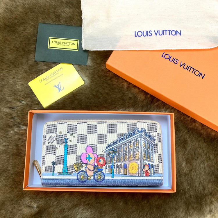 LOUİS VUİTTON ZİPPY WALLET AZUR DAMİER HOUSE